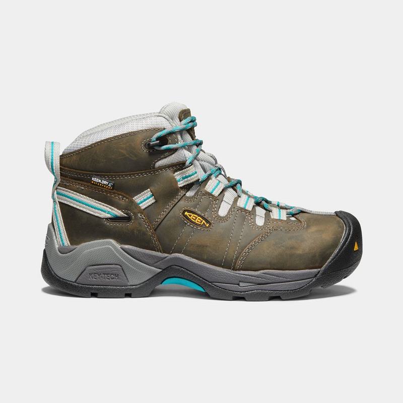 Keen Detroit Xt Mid Waterproof Steel Toe - Kadın Iş Botu - Koyu Zeytin Yeşili - Türkiye (135872QXB)